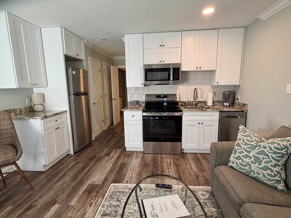 Kitchen - Brand new appliances.  Everything provided for cooking meals