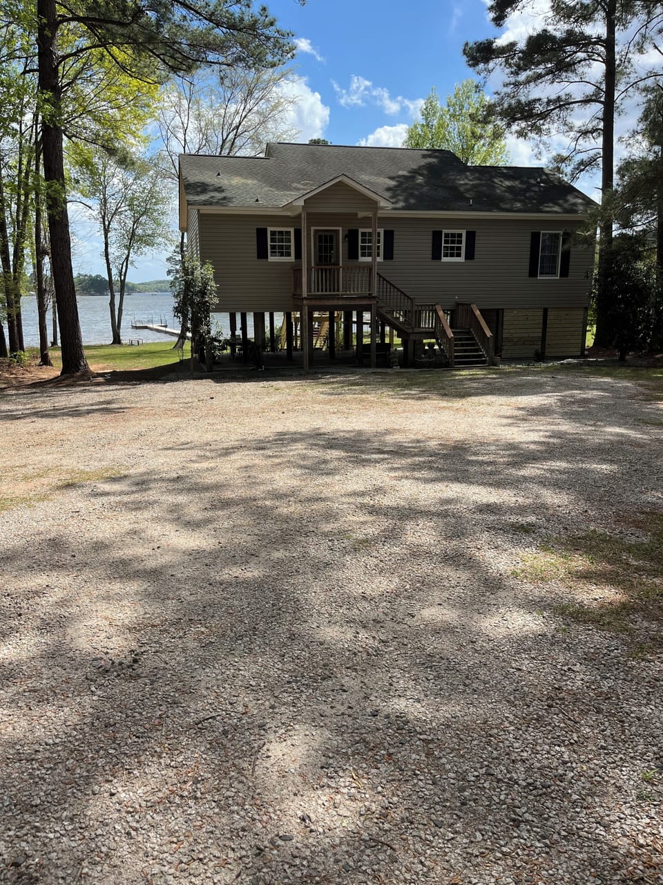 Driveway side of house