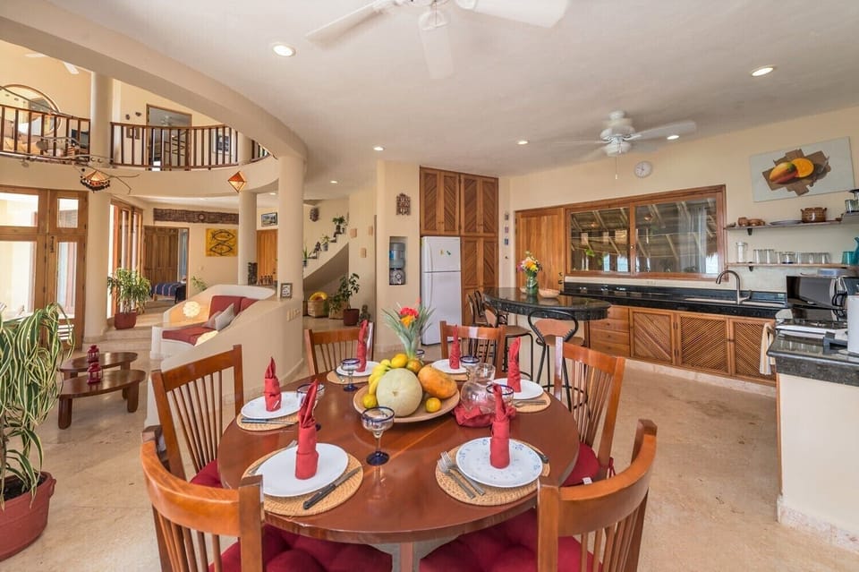 Dining Area - Villa Mariposa Tankah Tulum Mexico 3 bedroom vacation rental home
