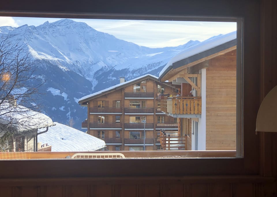 The wide window in the living room