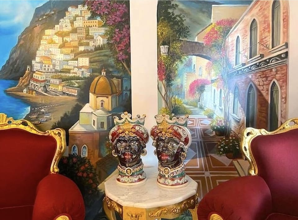History abounds with classic murals of the City of Positano.