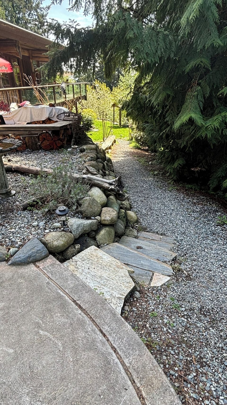 West pathway to Garden Level