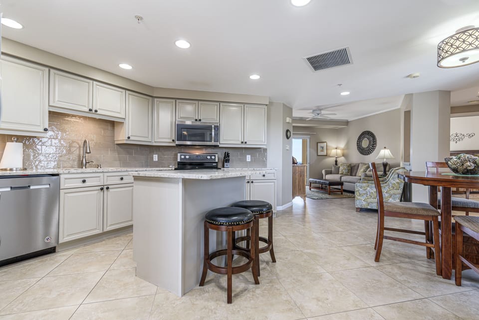 New Kitchen has Island and all stainless appliances
