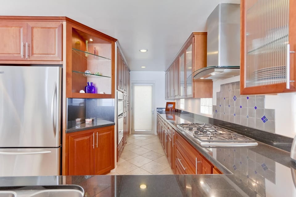 Kitchen leading to BBQ patio