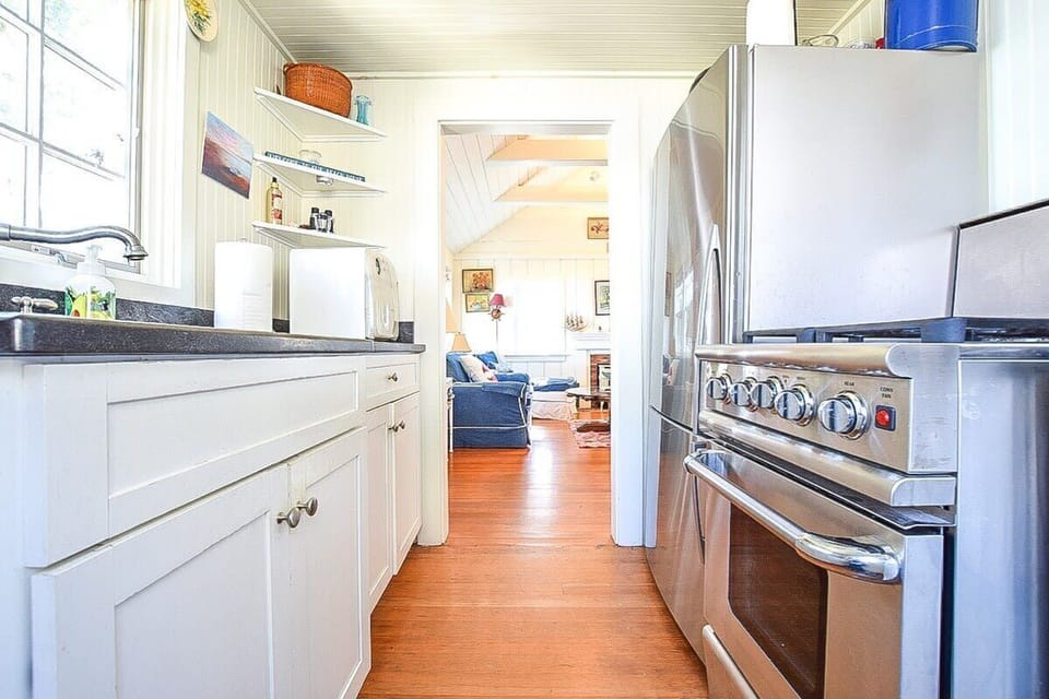 kitchen with white cabinets and stainless steel appliances