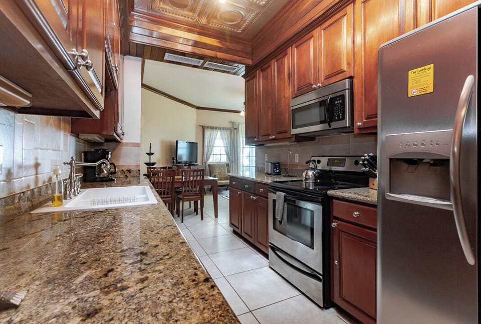 Modern galley style kitchen.