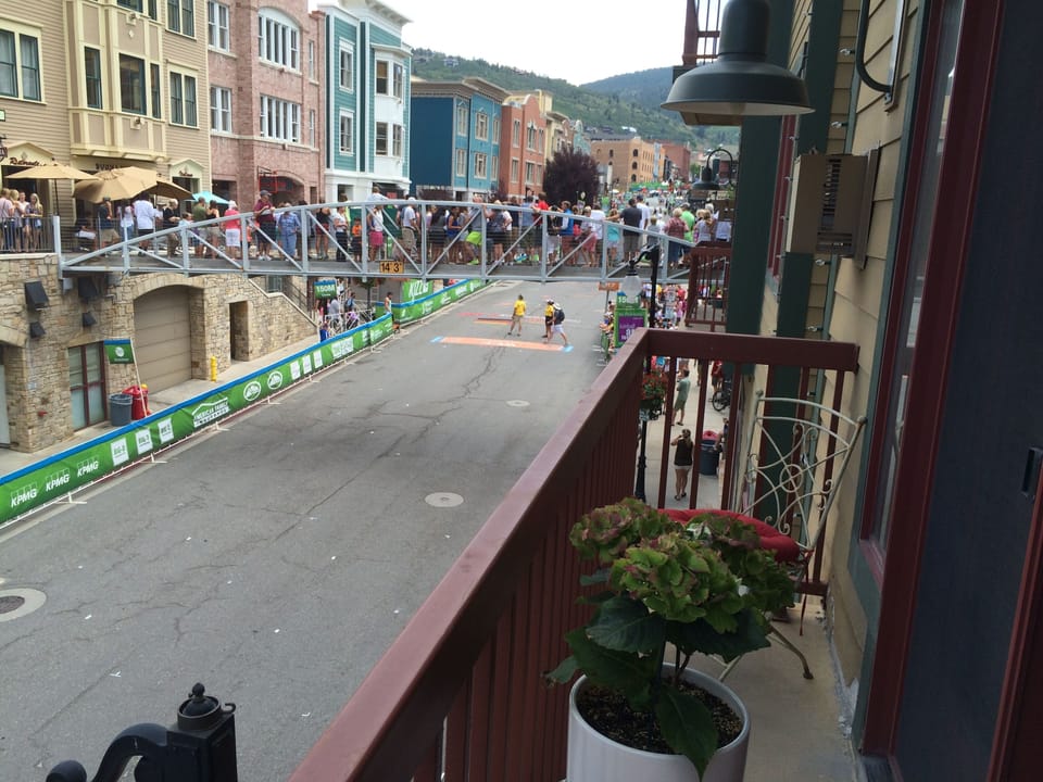 Tour de Utah bike race 
Finish Line is on Main Street