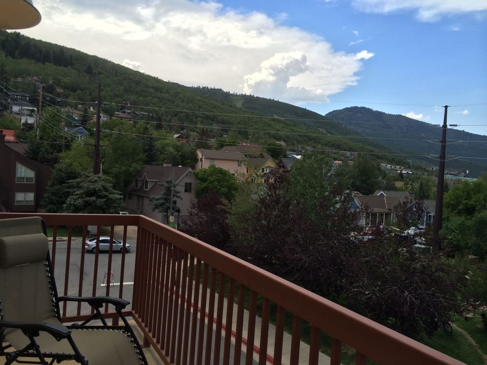 View from the common balcony at end of the hall