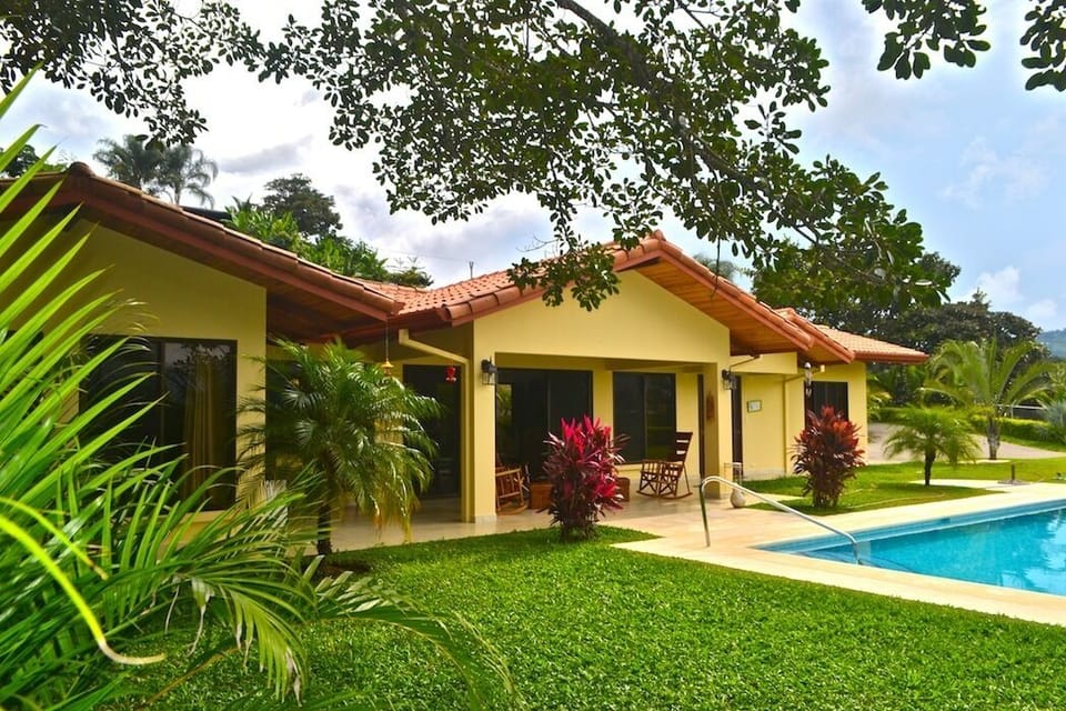 Lush garden and large pool