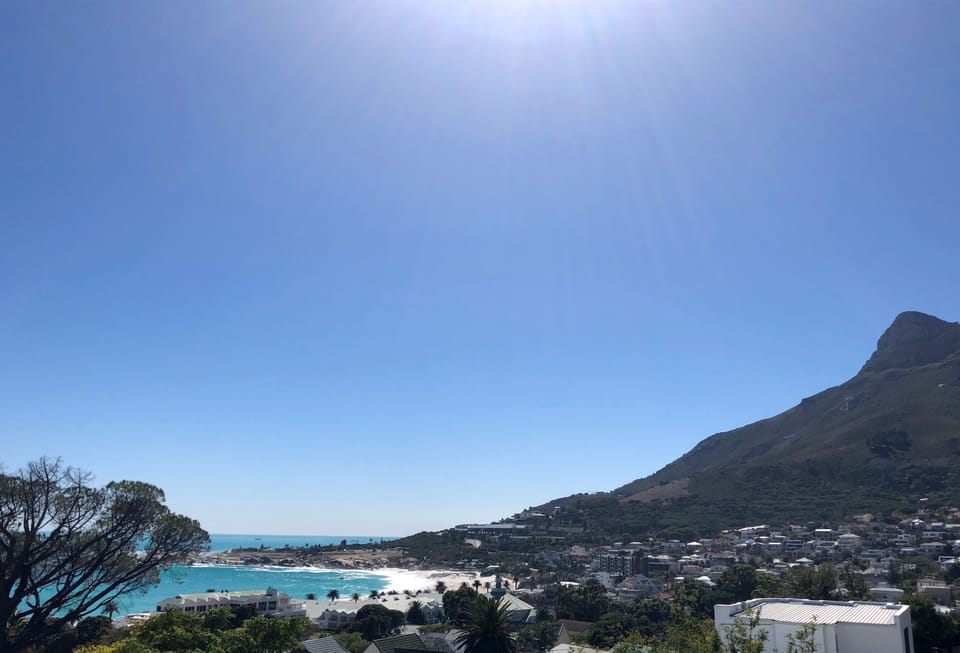 Views of the Atlantic Ocean, Lions Head and Table Mountain range
