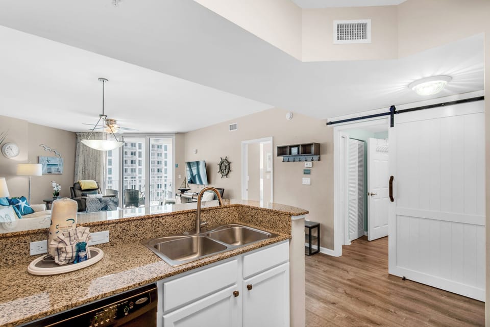 Kitchen to living room view