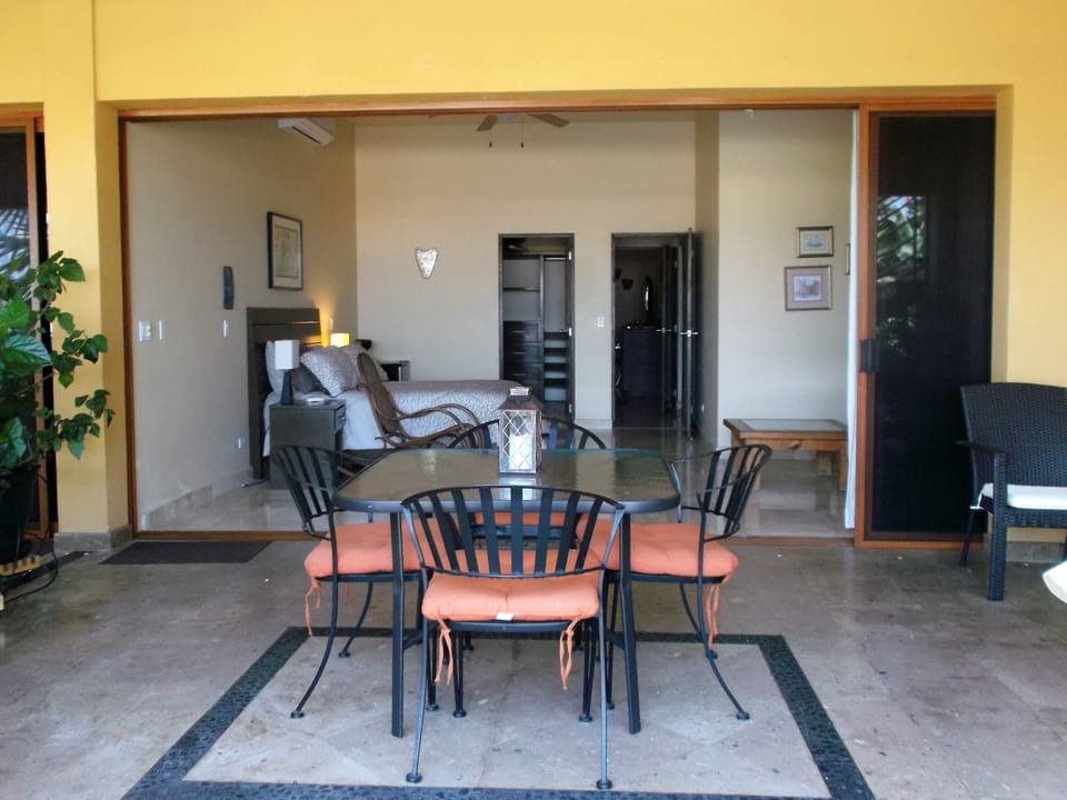 Studio Suite outdoor private dining area looking it to the suite 