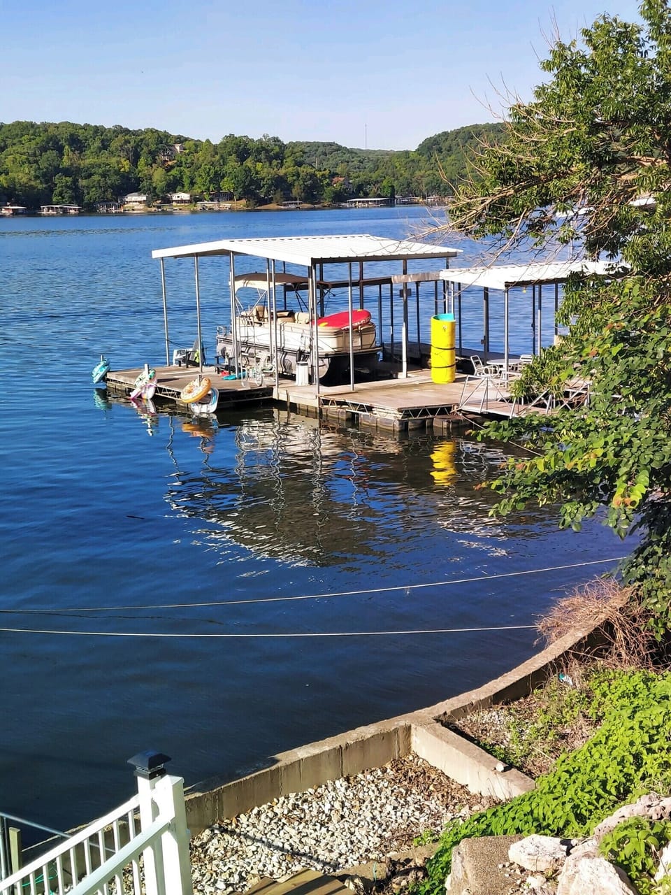 Our dock from our second lake house next door- VRBO #2430667