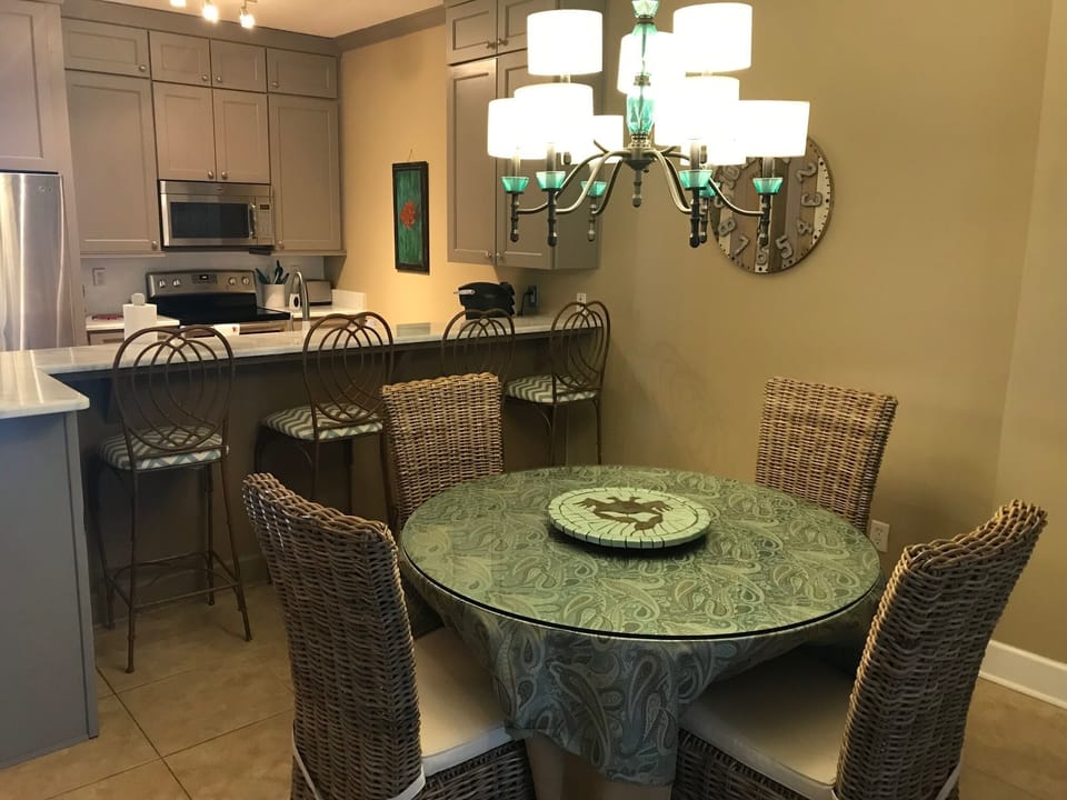 Dining table and breakfast bar