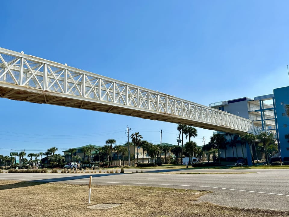 Destin West Resort - Walking Bridge Connects Gulfside and Bayside