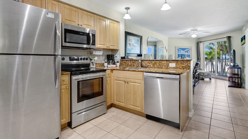Surf Beach Room 203 Kitchen