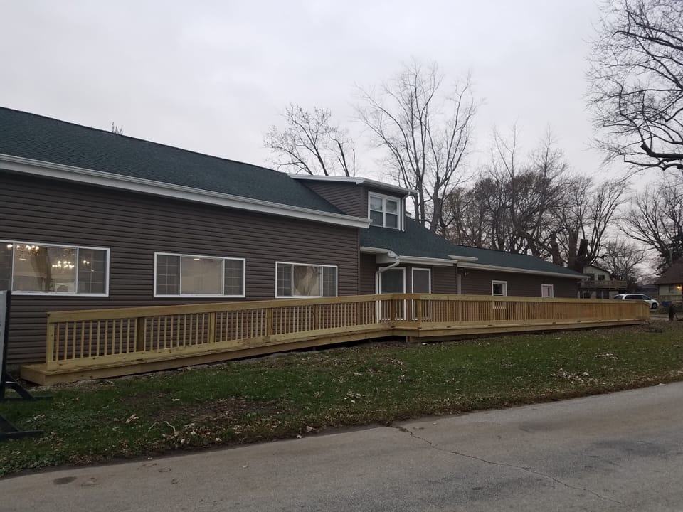 Outside dining on the deck. Deck furniture not pictured!