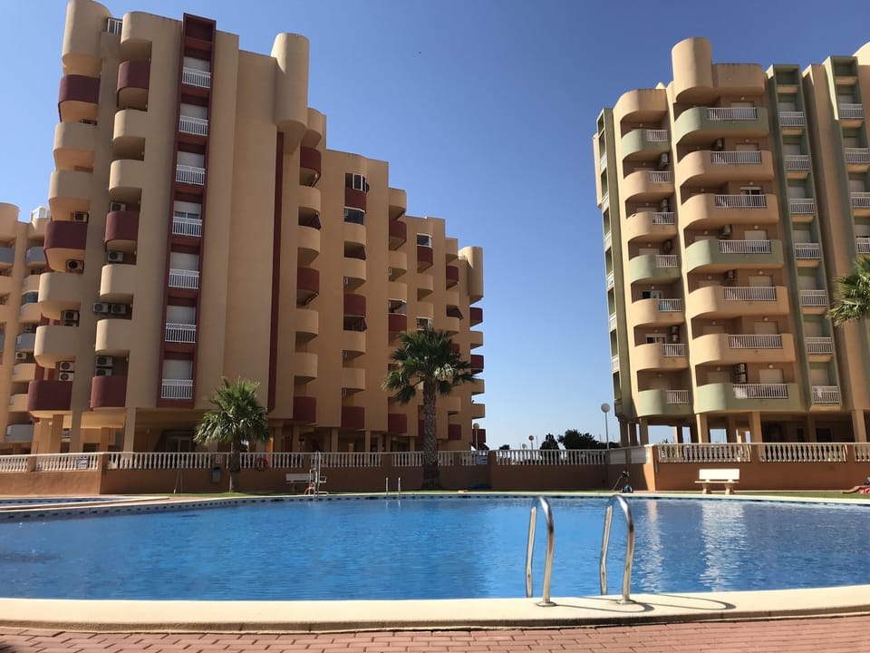 Pool 
The apartment is in the red block