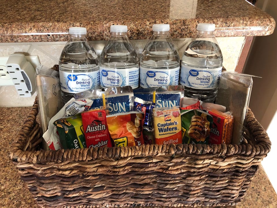 Welcome basket. 