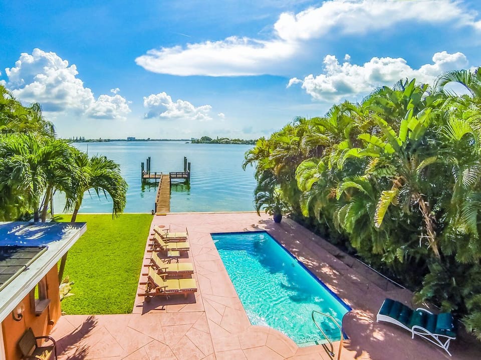 Arial of backyard