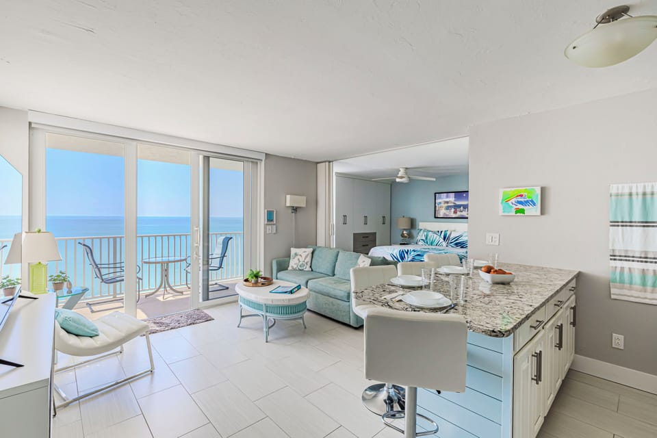 The beautiful Gulf of Mexico greets you as soon as you open the door.

