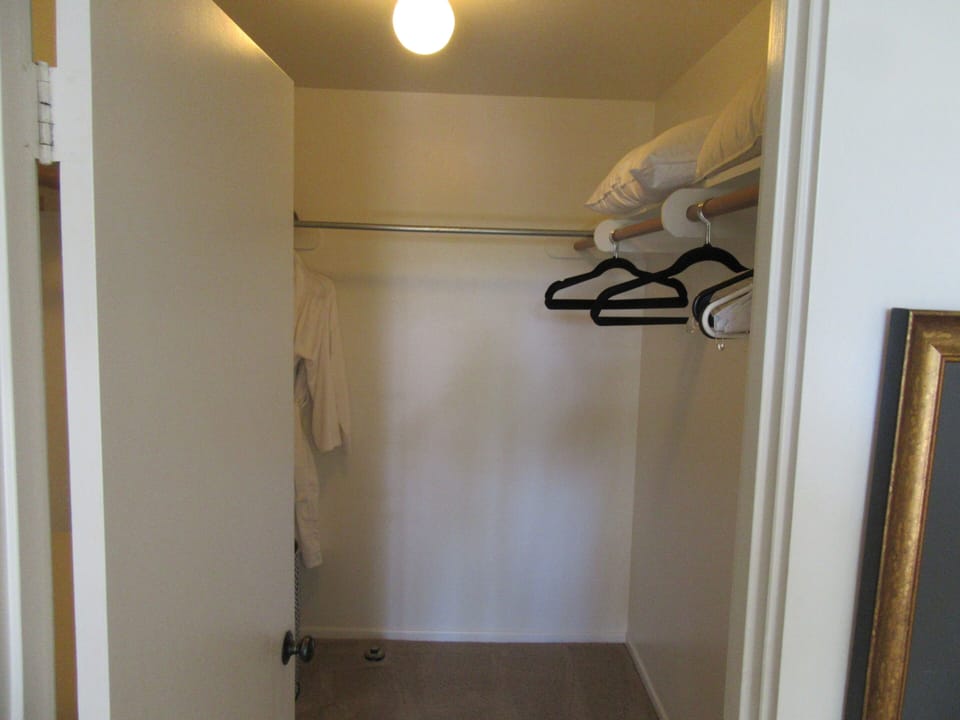Master bedroom walk in closet