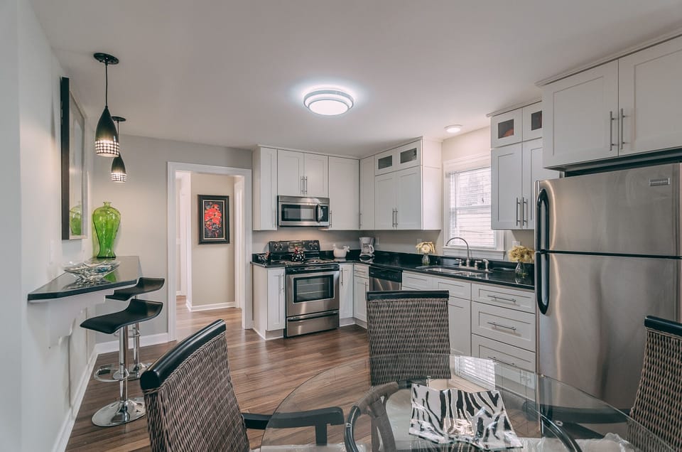 This kitchen is loaded with everything you will need for your stay!