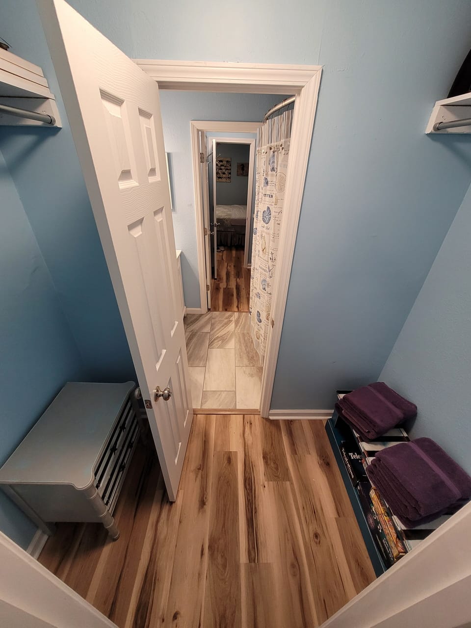 Second bedroom closet. Other side of Jack and Jill bathroom. 