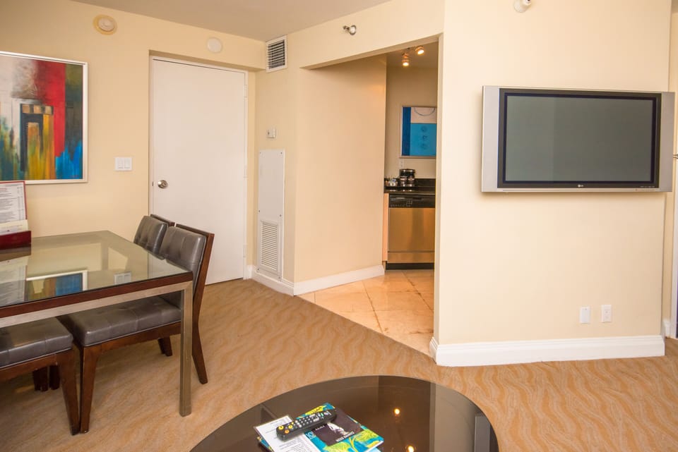 living room with TV