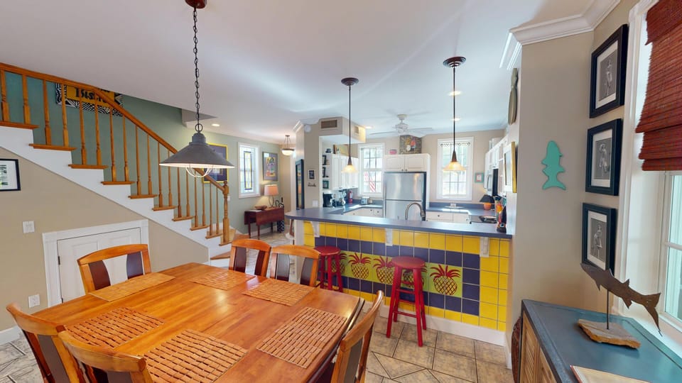 Countertop with bar stools