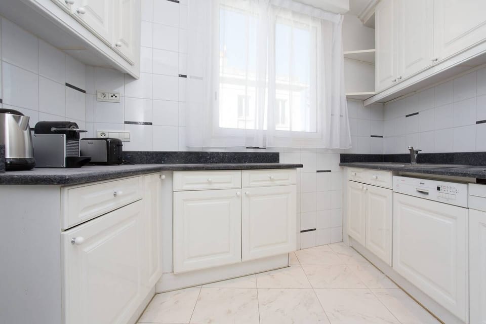 the separate kitchen