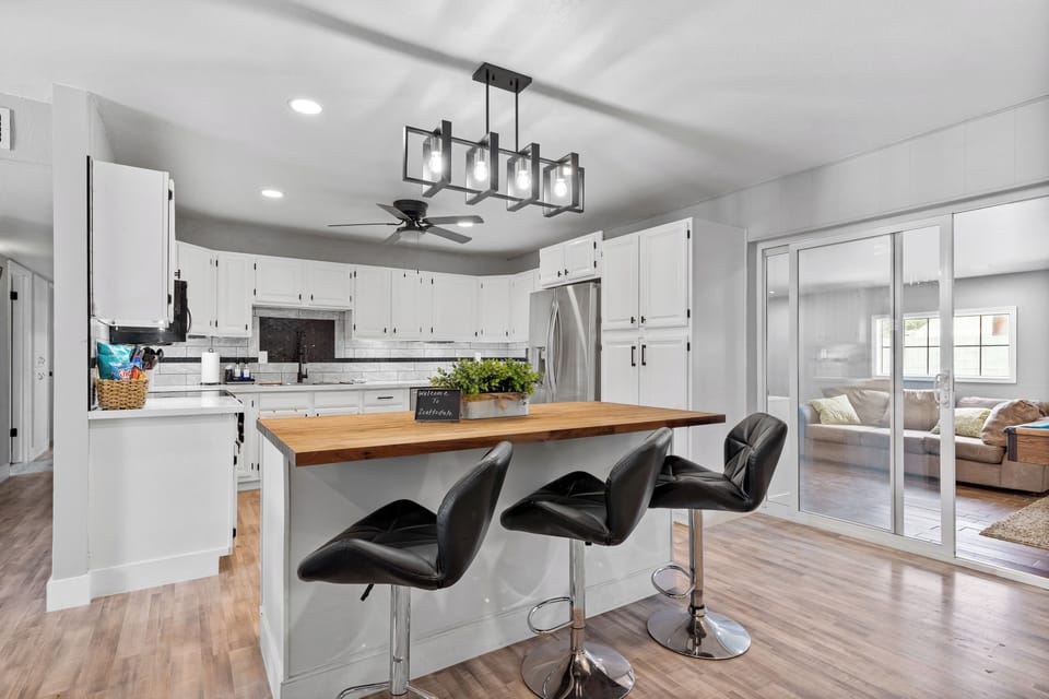 The New kitchen with breakfast Island