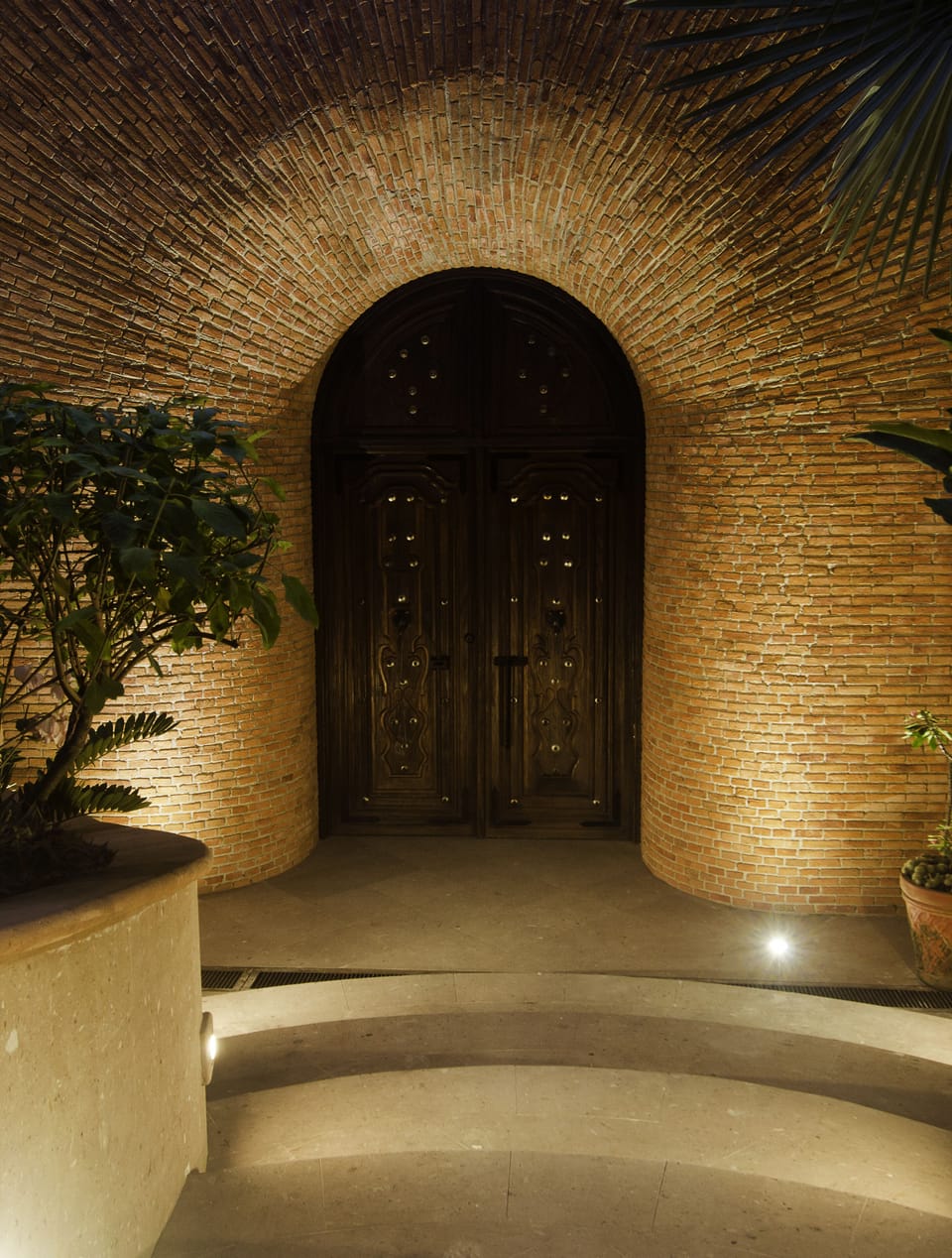 NIGHT VIEW OF ENTRANCE