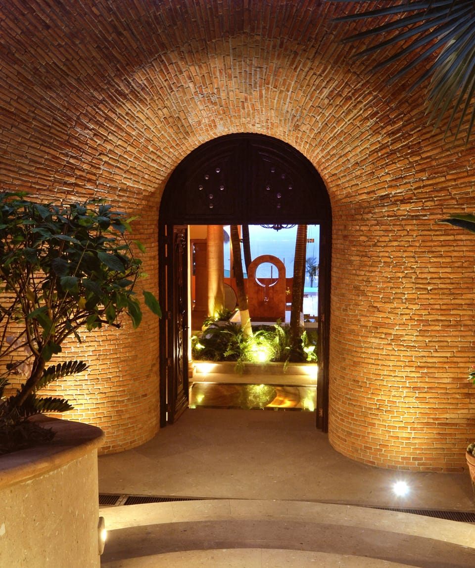 ENTRANCE AT NIGHT