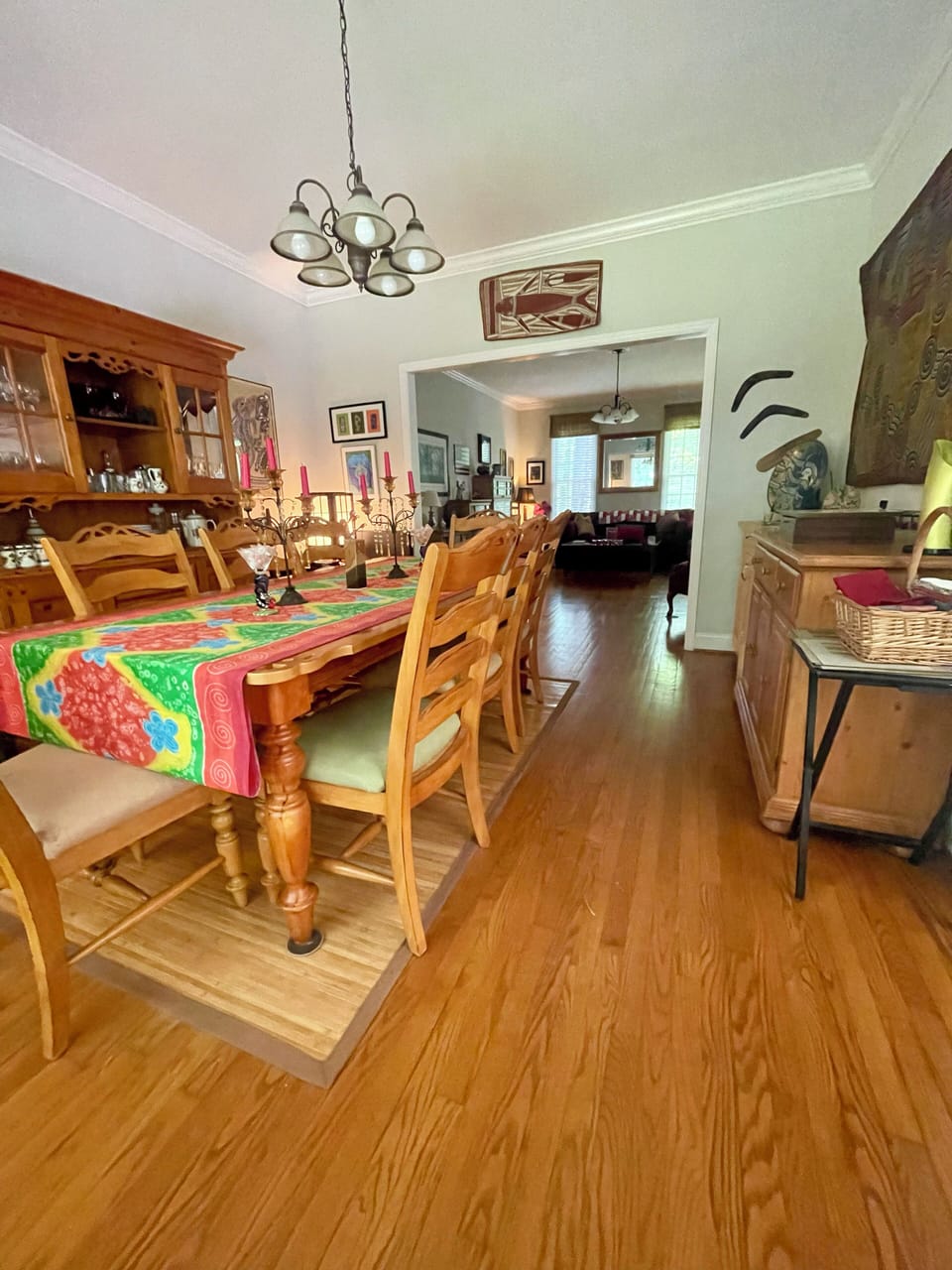 dining table, seats 8, have additional tables to expand for large dining group.