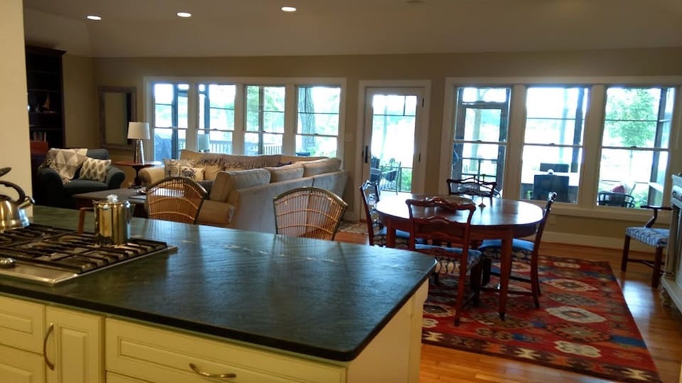 Water view from open kitchen.