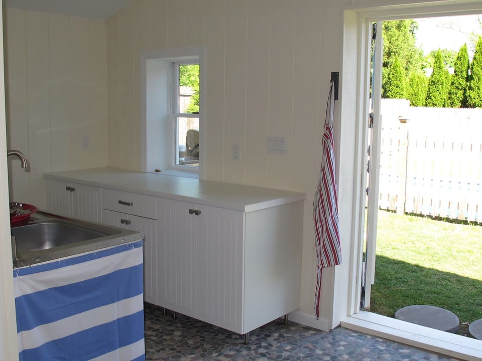 alternate view of kitchen area in cabana