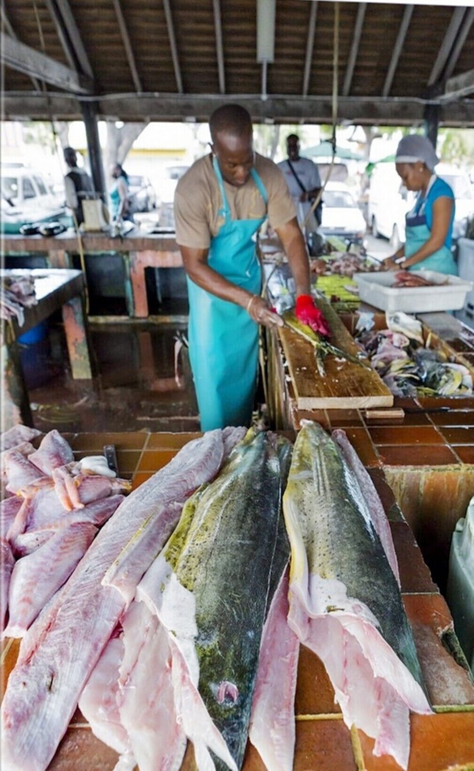 Oistin's daily fish market a short drive away with fresh catch for the grill