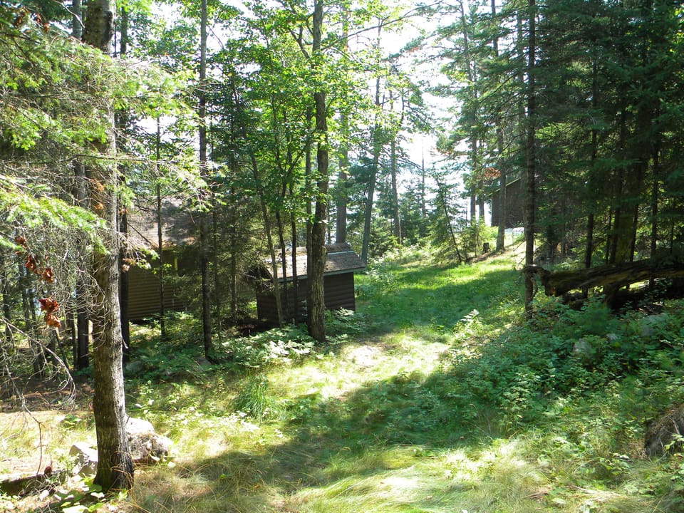 hiking trail leading to the rock scenic overlooks -facing east & Indian Isla