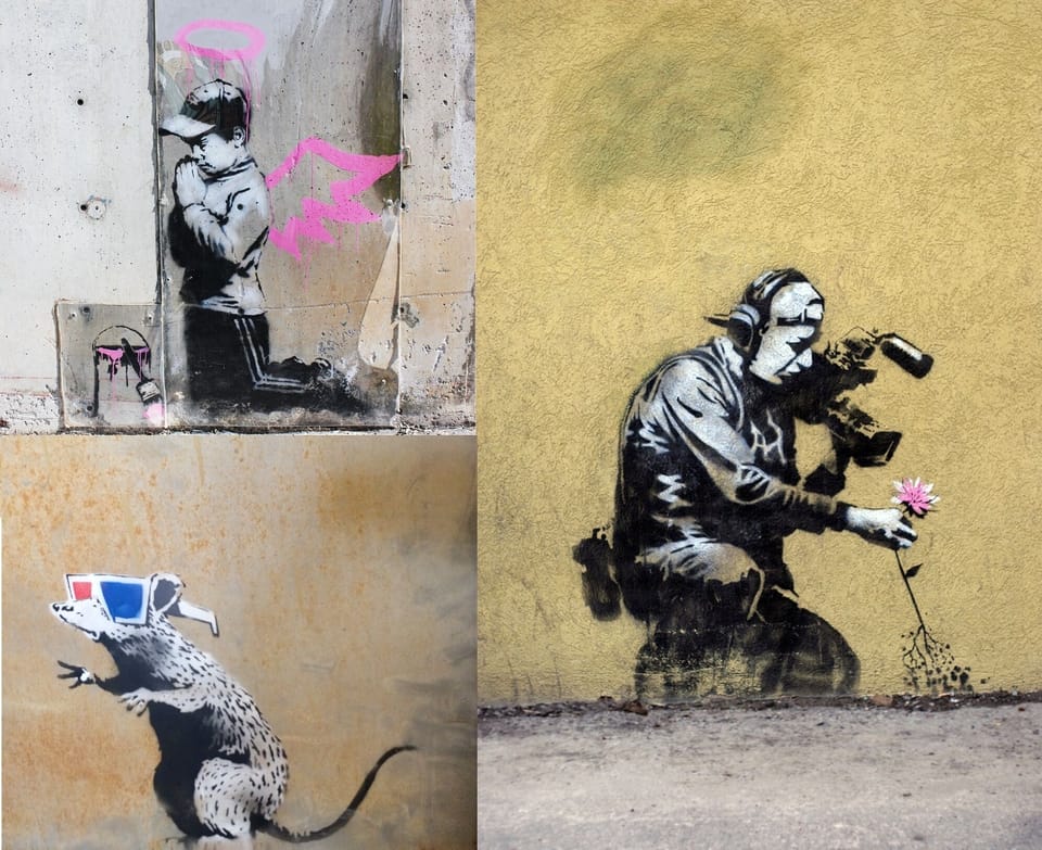 Famed graffiti artist "Bansky" visited Park City, & left new works around town!