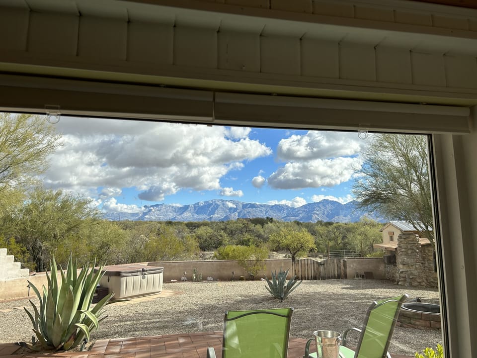 Privacy on 5 acres, stunning views from living room