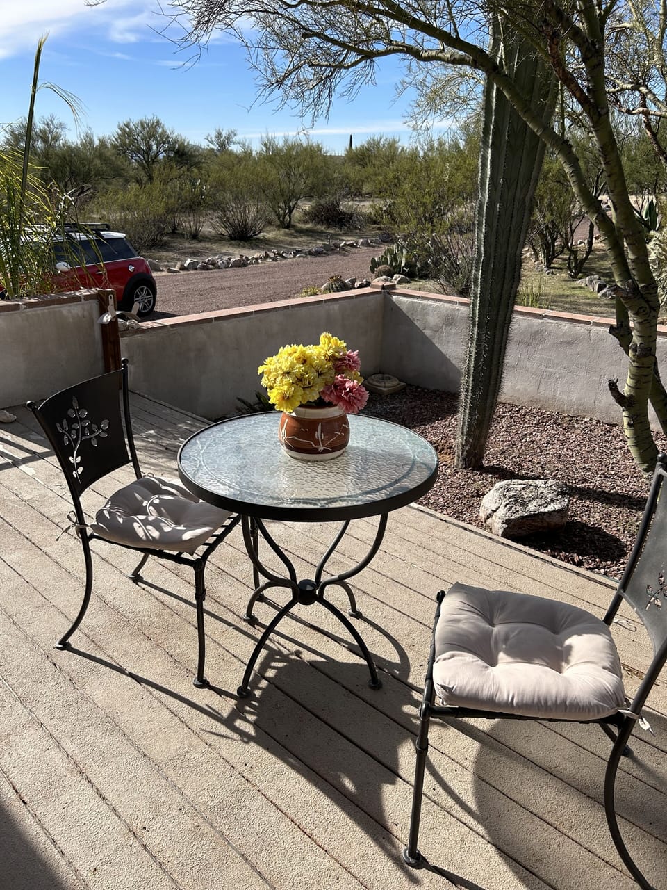 West facing patio for the sunsets