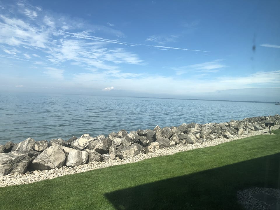 View from living room just feet from Lake Erie.