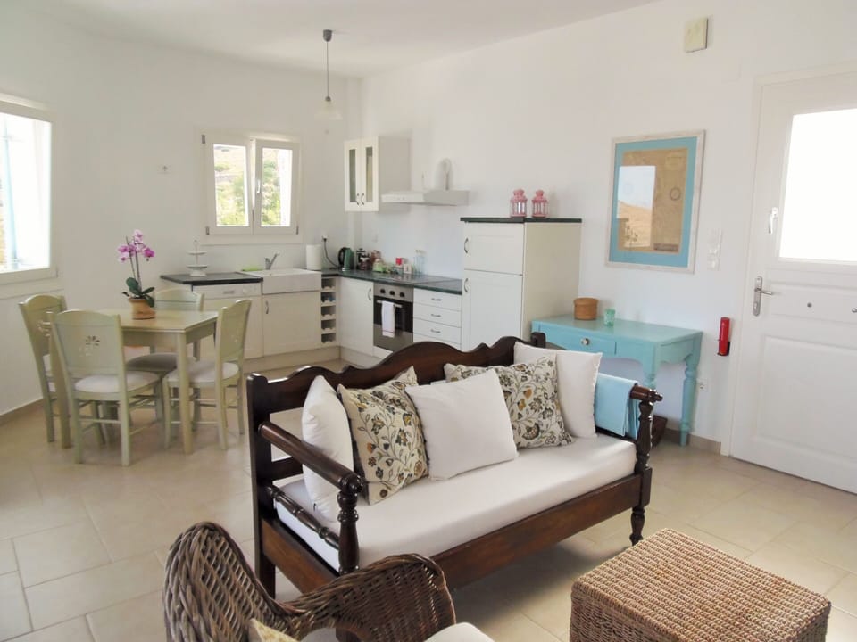 House 1 - combined kitchen and living area - perfect for a family of 4
