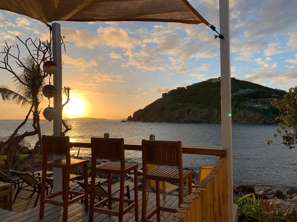 Cocktail time at Beach Walk! Relax to the stunning sunsets and sounds of surf.