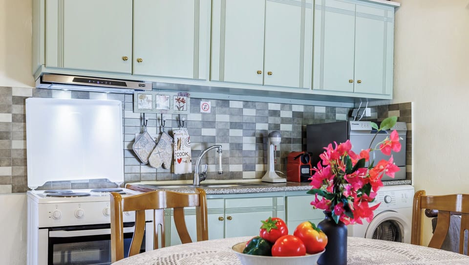 Fully equipped kitchen for home-style cooking.