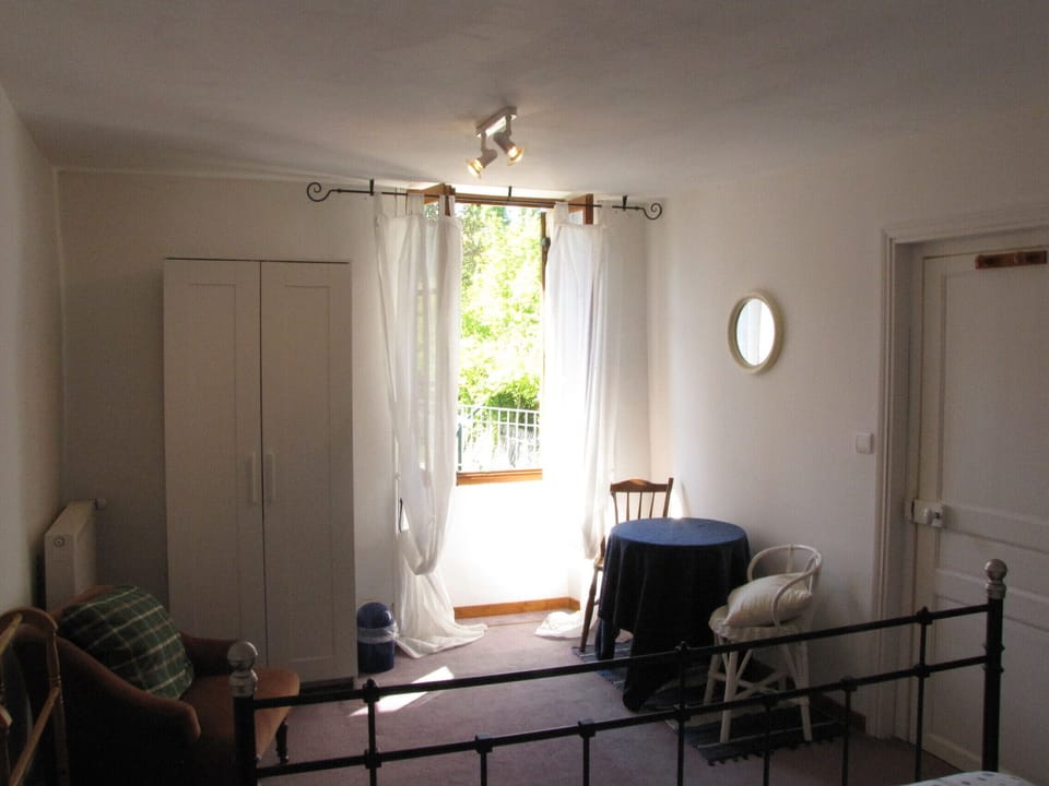 'White Bedroom' on a sunny day.