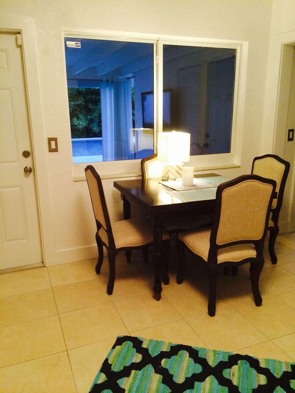 Indoor dining space for four