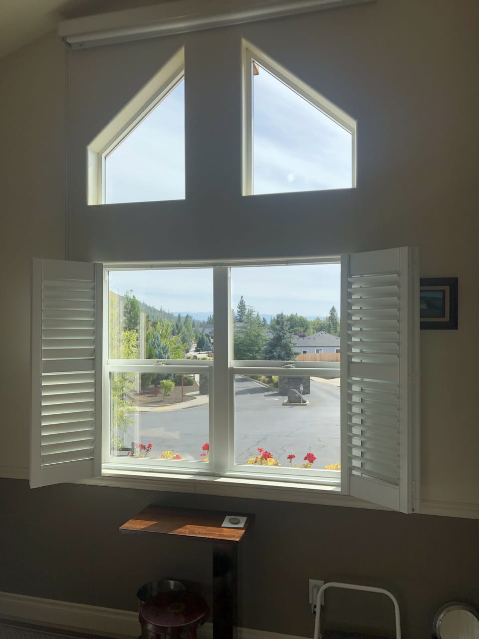 Master Bedroom View.  Blackout Shades Available.