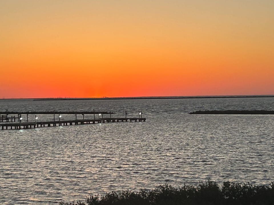 The sunsets are amazing on the bay. 